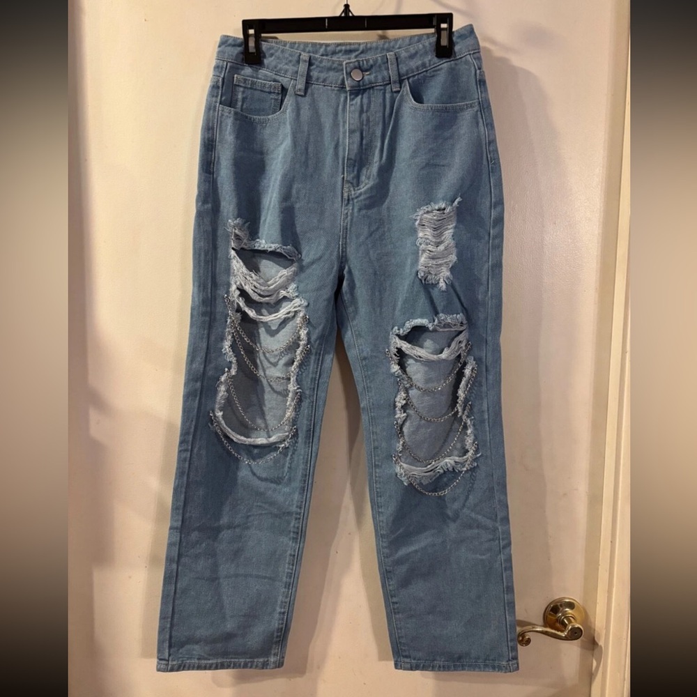 SHEIN Light Blue Denim Jeans